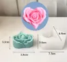 3d Сърце от листа рози роза силиконов молд форма шоколад гипс смола свещ сапун декор, снимка 6