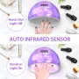 Професионална дизайнерска UV LED лампа за нокти Easkep F6 86W, снимка 3