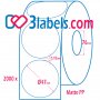 3labels Етикети на ролка за цветни инкджет принтери - Epson, Afinia, Trojan inkjet, снимка 7