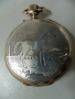 № 6154 стар френски джобен часовник   - REMONTOIR Sylindre   - сребърен с позлата   , снимка 3