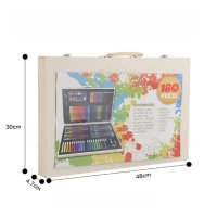 Комплект за рисуване в дървен куфар, снимка 4 - Рисуване и оцветяване - 43394618