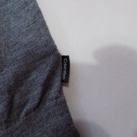 пуловер calvin klein wool блуза фанела мъжки вълнен оригинален сив L, снимка 4 - Пуловери - 43317283