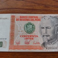 Банкнота Перу много красива непрегъвана за колекция декорация - 23650, снимка 2 - Нумизматика и бонистика - 33362855