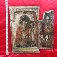Много Стара Икона Триптих 18век-19Век, снимка 6 - Антикварни и старинни предмети - 32712905