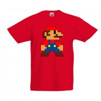 Детска тениска Супер Марио Mario 8-bit, снимка 3 - Детски тениски и потници - 33089511