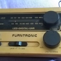 Furntronic радио 1990 г-Furntronic UKW/MW Furniture Clock Radio FCR 10 goldfarben-немско работи, снимка 5 - Радиокасетофони, транзистори - 43009266