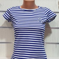 Нова дамска класическа моряшка тениска с трансферен печат Котва, снимка 8 - Тениски - 27952487