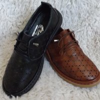 Обувки, естествена кожа, ластични връзки, код 603/ББ1/68, снимка 3 - Дамски ежедневни обувки - 40820449
