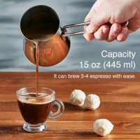 ☕ Елегантен дизайн джезве за кафе от висококачествена неръждаема стомана, снимка 2 - Аксесоари за кухня - 43017681