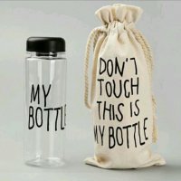 10 ЛЕВА ‼️ Бутилка + калъф с надпис "Не пипай това е моята бутилка” 🖤, снимка 3 - Други - 38540764