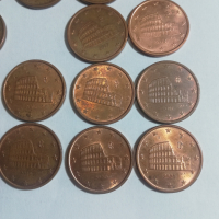 лот 18 монети 5 евроцента Италия, снимка 3 - Нумизматика и бонистика - 44861647
