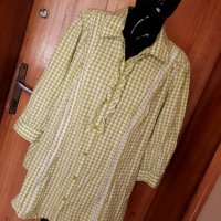 Нова светло зелена риза туника на каре ХХЛ, снимка 1 - Ризи - 33375022