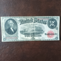 Банкнота два долара от 1917 г. голям размер., снимка 1 - Нумизматика и бонистика - 44844871