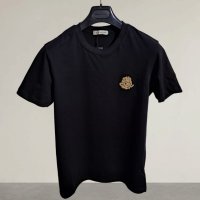 Мъжка тениска Moncler, с бродирано лого, цвят черен, снимка 1 - Тениски - 44016543