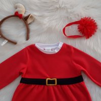 Детска Коледна рокля H&M 9-12 , снимка 10 - Бебешки рокли - 42950882