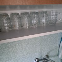 Комплект 6 стъклени халби за бира, снимка 1 - Други стоки за дома - 42944641