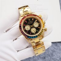 Mъжки часовник Rolex Daytona Cosmograph Rainbow Gold с автоматичен механизъм, снимка 2 - Мъжки - 38212519