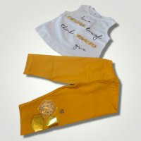 NK златно- бял сет с потник, снимка 2 - Детски комплекти - 37297493