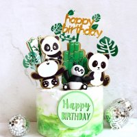 Панда Панди Бамбук картонени топери украса декор за торта парти рожден ден, снимка 1 - Други - 33440905