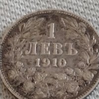 Сребърна монета 1 лев 1910г. Царство България Цар Фердинанд първи 43053, снимка 2 - Нумизматика и бонистика - 43966030