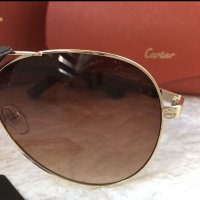 Cartier унисекс мъжки слънчеви очила с кожа и дървени дръжки 3 в 1, снимка 10 - Слънчеви и диоптрични очила - 28356030