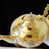 Английски чайник,кана никелово сребро,рококо. , снимка 9 - Антикварни и старинни предмети - 34624513