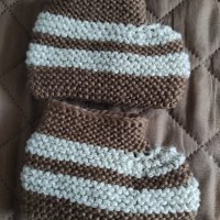 плетени бебешки терлички, снимка 3 - Бебешки чорапи - 43412454