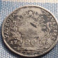 Сребърна монета 20 кройцера 1779г. Карл Теодор Мюнхен Бавария 29757, снимка 10 - Нумизматика и бонистика - 42969761
