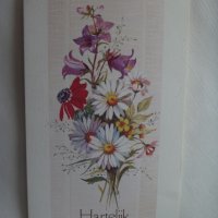 Картичка цветя Hartelijk Gefeliciteerd 2 /Поздравления, Поздрави/, снимка 1 - Други - 28491470