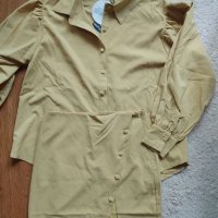 Координиращ комплект широка риза и мини пола с релеф в горчица С ЕТИКЕТ * S ⏳⭐💛, снимка 13 - Комплекти - 40296351