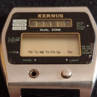 Колекционерски електронен часовник XERNUS CHRONO, ALARM,SOLAR топ модел перфектен - 26819, снимка 4 - Антикварни и старинни предмети - 36555092