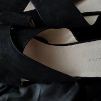   Модерни чехли естествен велур номер 43 нови, снимка 3 - Дамски обувки на ток - 32942790