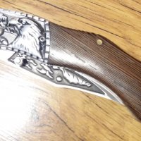 Руски сгъваем джобен нож с калъф АКУЛА ,сталь 65х13, снимка 5 - Ножове - 28100111