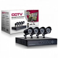 Комплект за видео наблюдение, 4 бр. камери с кабел, DVR, CCTV, USB, снимка 1 - Комплекти за видеонаблюдение - 37659025