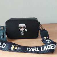 Черна чанта Karl Lagerfeld код SG239, снимка 3 - Чанти - 38177674