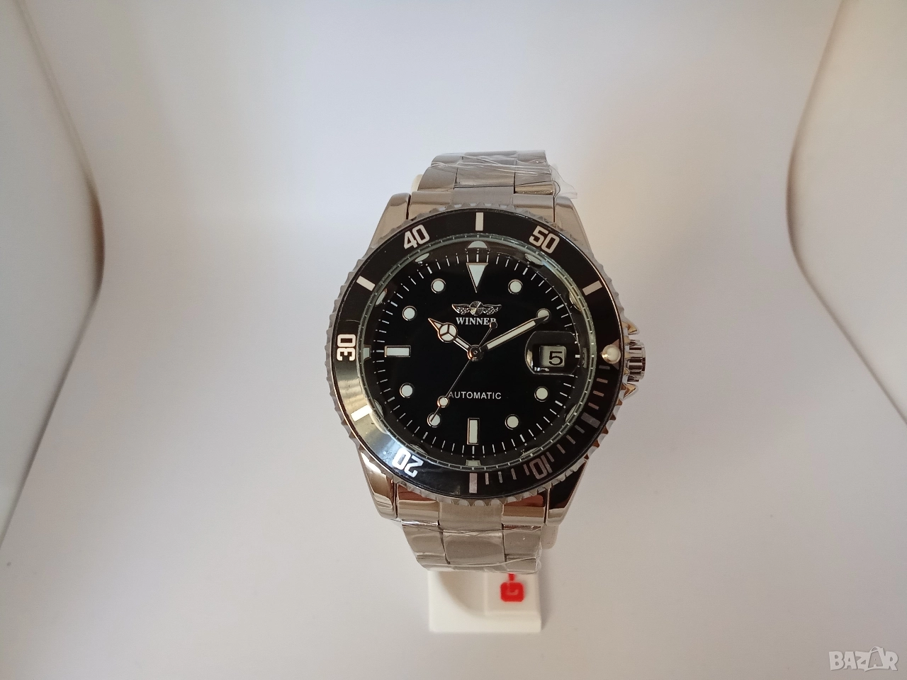 Автоматичен стоманен мъжки часовник , снимка 1