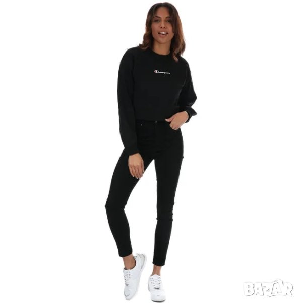 Нов суичър Champion Womens Script Logo Cropped Boxy Sweatshirt, снимка 1
