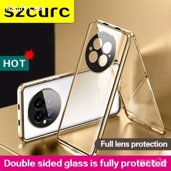 Huawei Mate 50 Pro / Двоен 360 градуса магнитен кейс калъф с камера протектор , снимка 1