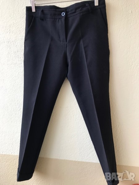 Тънък черен панталон - М, снимка 1