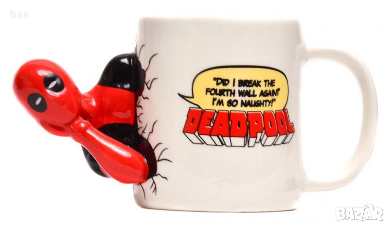 Код 91654 Забавна керамична чаша за топли напитки - комикс герой, снимка 1