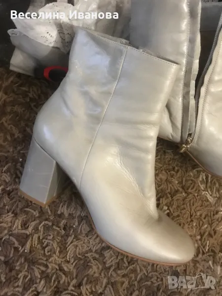 Дамски боти от естествена кожа, снимка 1