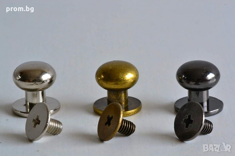 нитове с топче и винт за закопчаване, различни цветове, 5 мм, 6 мм, 8 мм, 10 мм, 12 мм, снимка 1