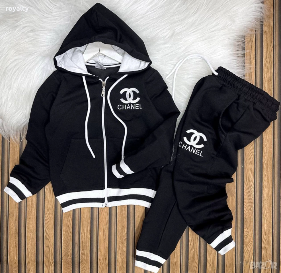 Ch🅰️nel Детски Черен Комплект 3-4г  8-9г 11-12г 13-14г , снимка 1