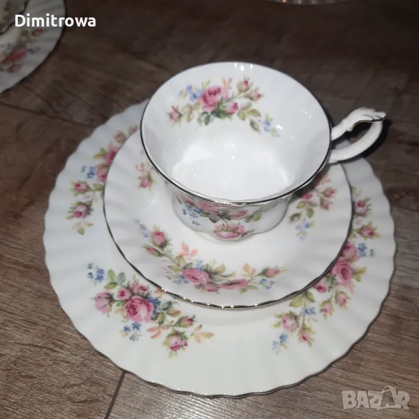 Троен сет ROYAL ALBERT СЕРИЯ MOSS ROSE, снимка 1