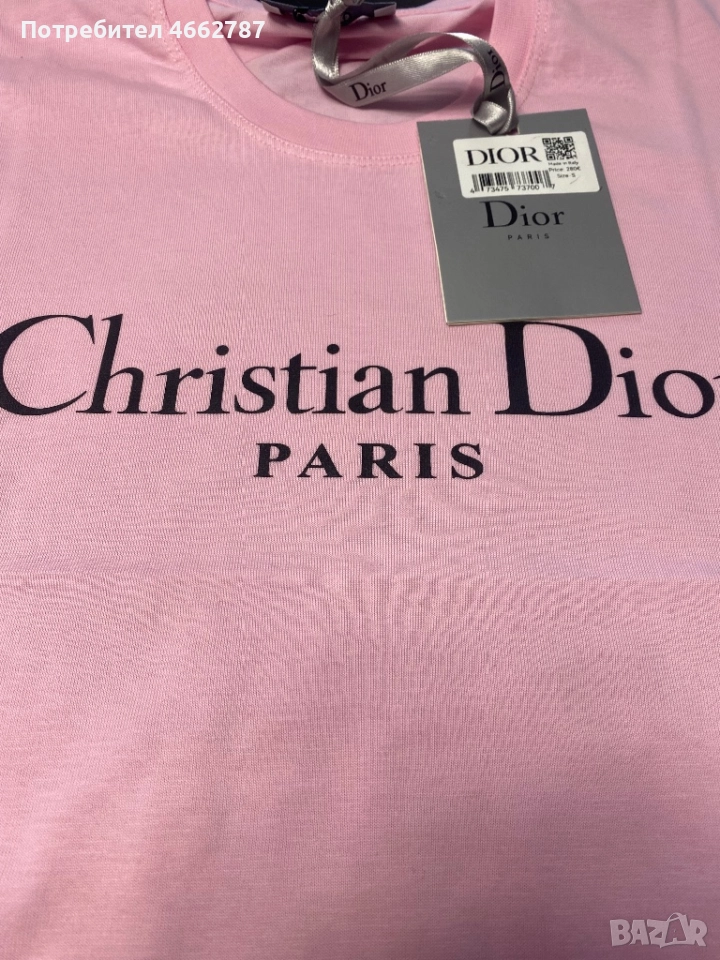 Dior-Оригинална чисто нова дамска тениска S размер, снимка 1