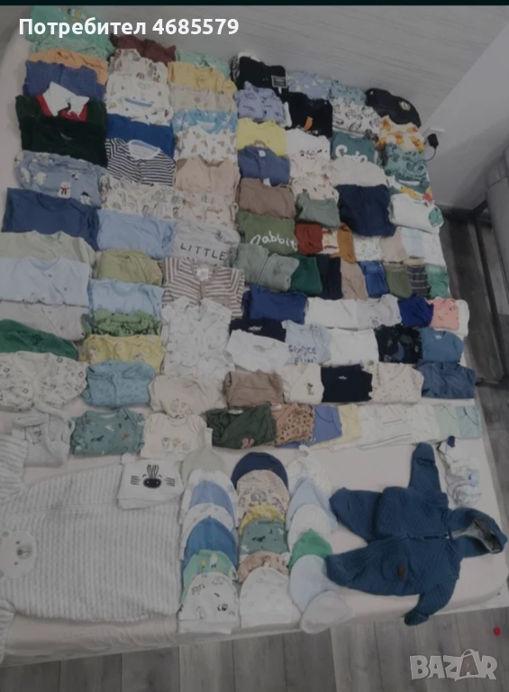 Лот Дрехи за бебе 0-3м 138 артикола , снимка 1