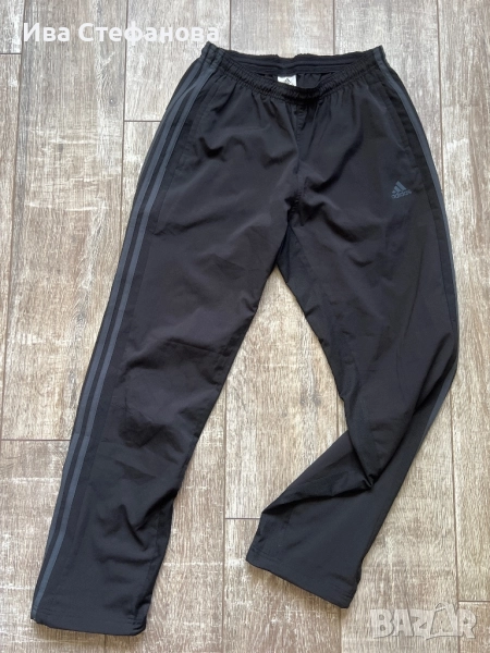 Ново черно дамско класическо 100% оригинал спортно долнище Adidas дишаща  материя Адидас, снимка 1