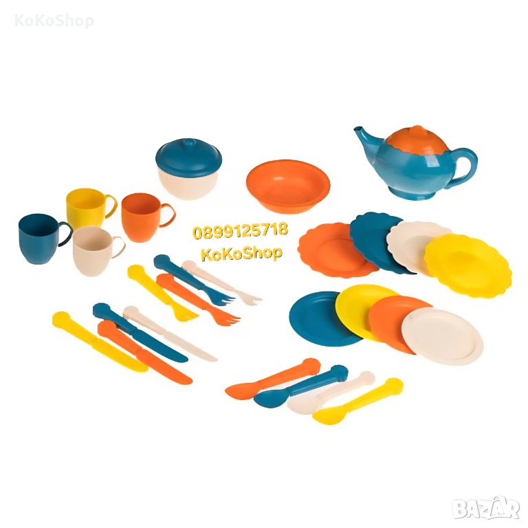Детски сервиз за чай и десерти-27 части/детски сервиз за хранене, снимка 1