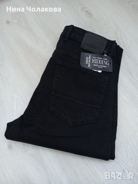 Черни мъжки дънки Ridding jeans, снимка 1