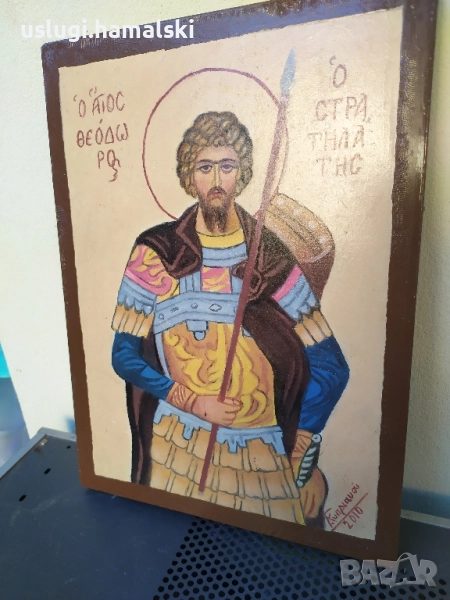 Рисувана икона на дърво, снимка 1